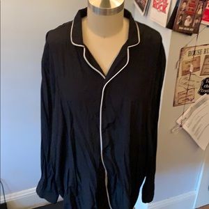Black silk shirt